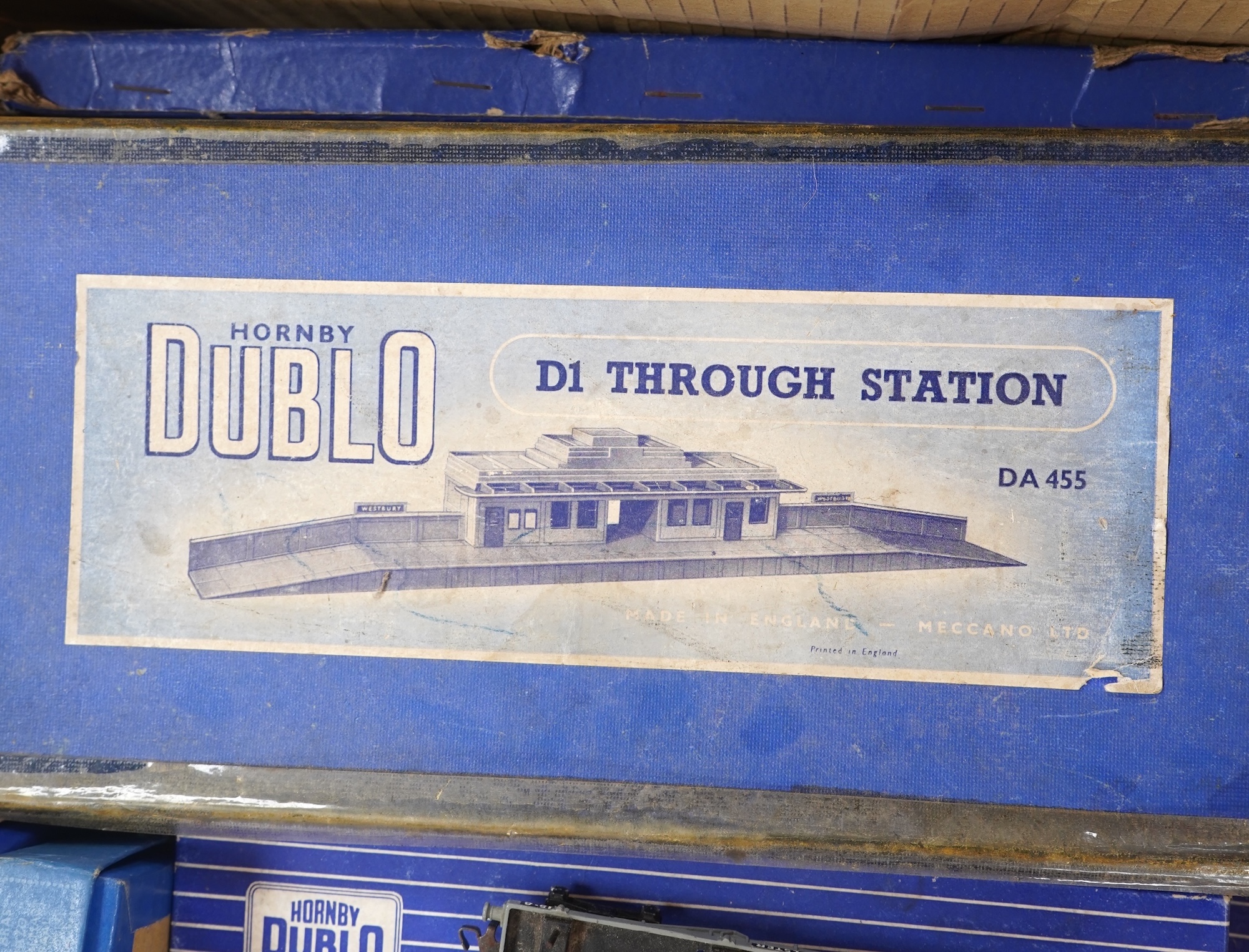 A quantity of Hornby Dublo for 3 rail running, including; an LMS Tank Goods Train set, comprising of an LMS class N2 0-6-2T locomotive, 6917, and wagons, together with the remains of another goods train set, including a